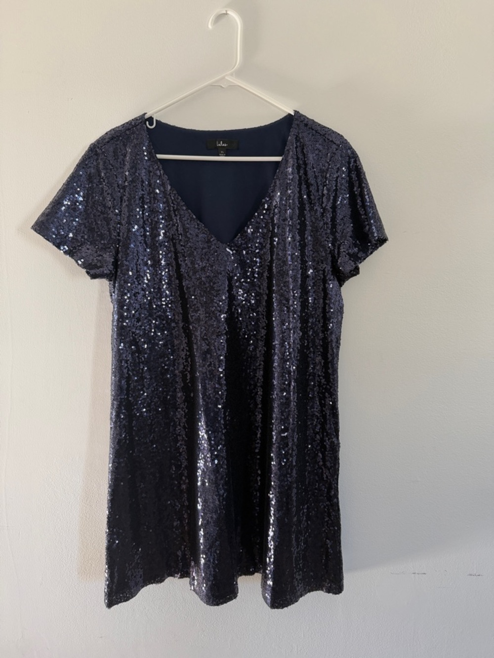 Lulu's Navy Sequin Mini Dress